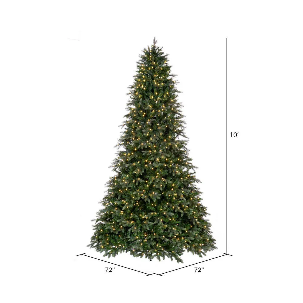 10' x 72" Douglas Fir Artificial Pre-Lit Xmas Tree Warm White LED Mini Lights