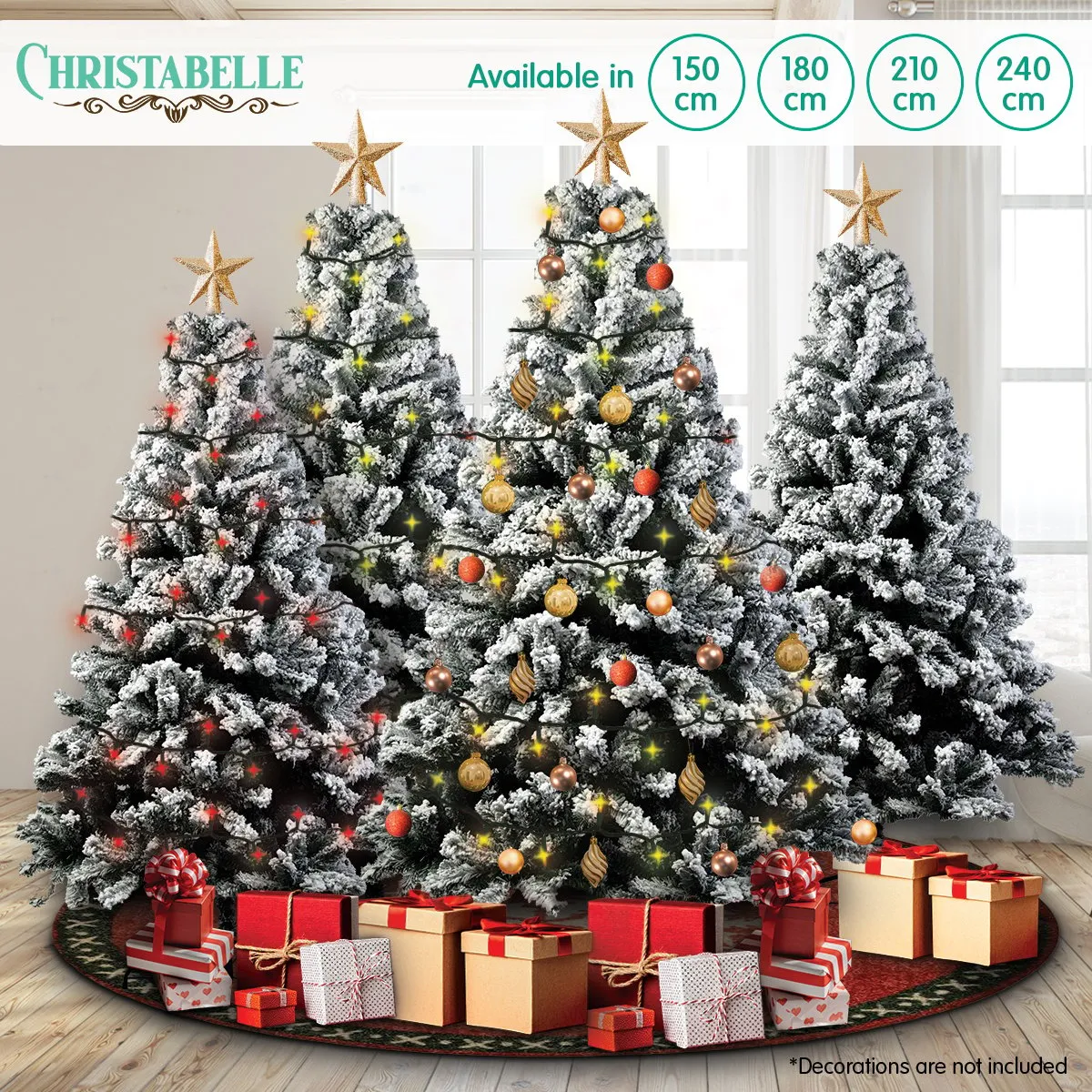 1.5m Snow-Tipped Artificial Christmas Tree, 550 Tips, Sturdy Stand