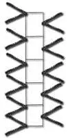 22" Wire Work Pencil Rail Form: Metallic Black