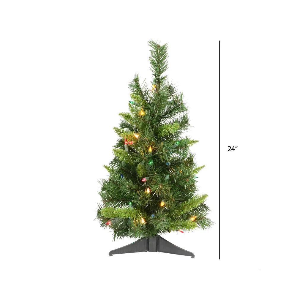 24" Imperial Pine Artificial Christmas Tree Multi-colored Dura-lit Lights