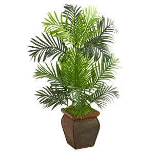 3' Artificial Paradise Palm Tree in Decorative Planter - Low Maintenance, Life-Like & Vibrant Silk Trees For Busy People.