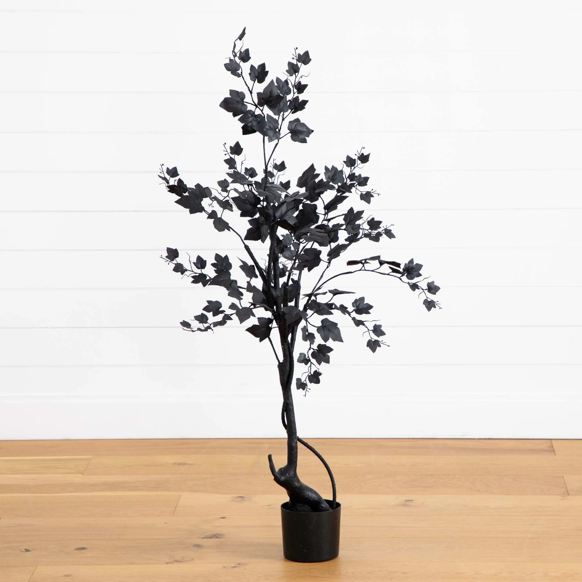 4’ Halloween Black Maple Artificial Fall Tree