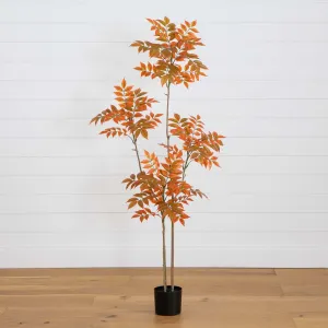 5ft. Autumn Minimalistic Sumac Artificial Fall Tree