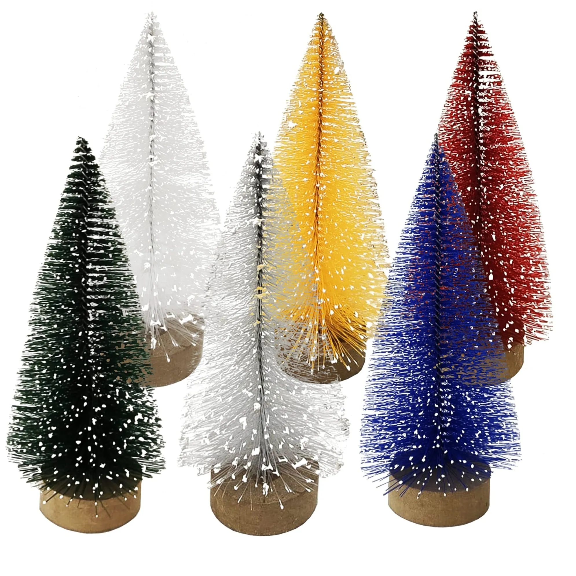 8" Mini Christmas Trees with Glitter - Medium