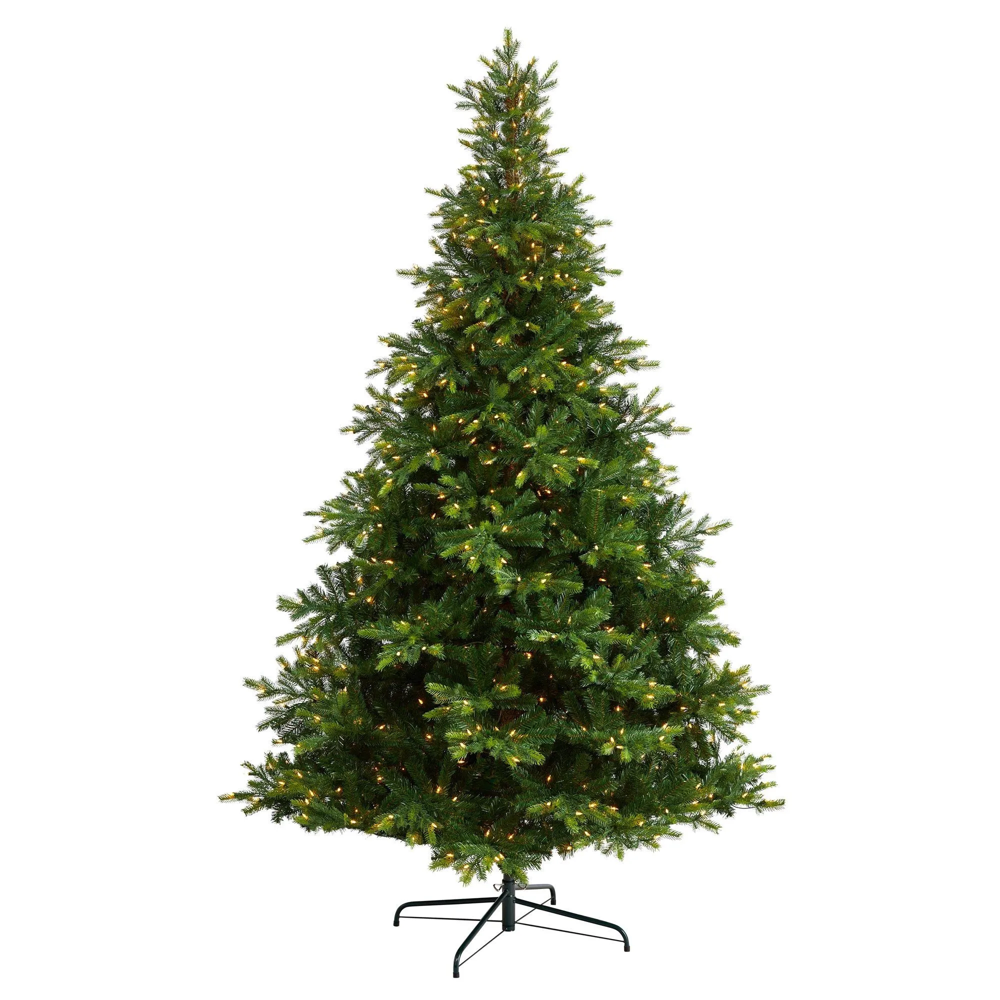 9’ North Carolina Spruce Artificial Christmas Tree with 750 Clear Lights and 1912 Bendable Branches