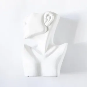 Aish Home Wajah Face Vase white - A050