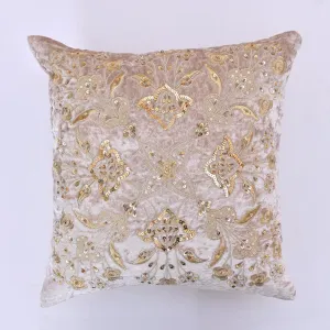 AKC Pure Velvet Embroidered Engrossing Filled Cushion