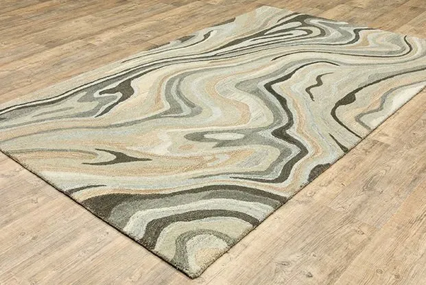 Anastasia 68007 Beige/Charcoal Rug