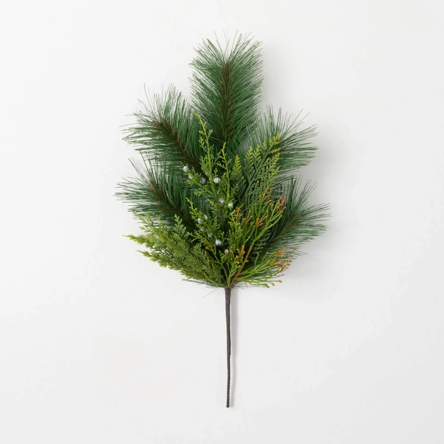 Artificial Mixed Pine & Juniper Stem Green 20"H