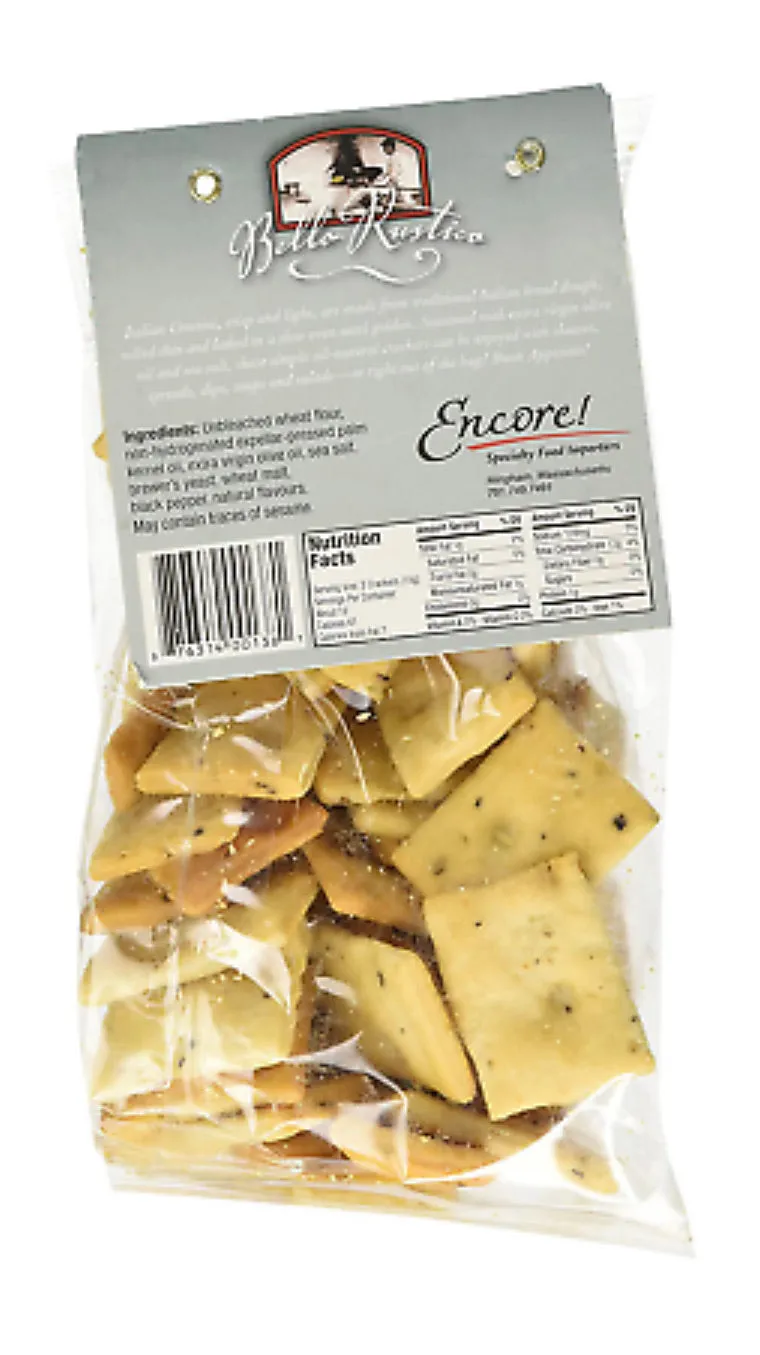 Bello Rustico Sea Salt & Cracked Pepper Crostini, 7-Oz. (6-Packs)