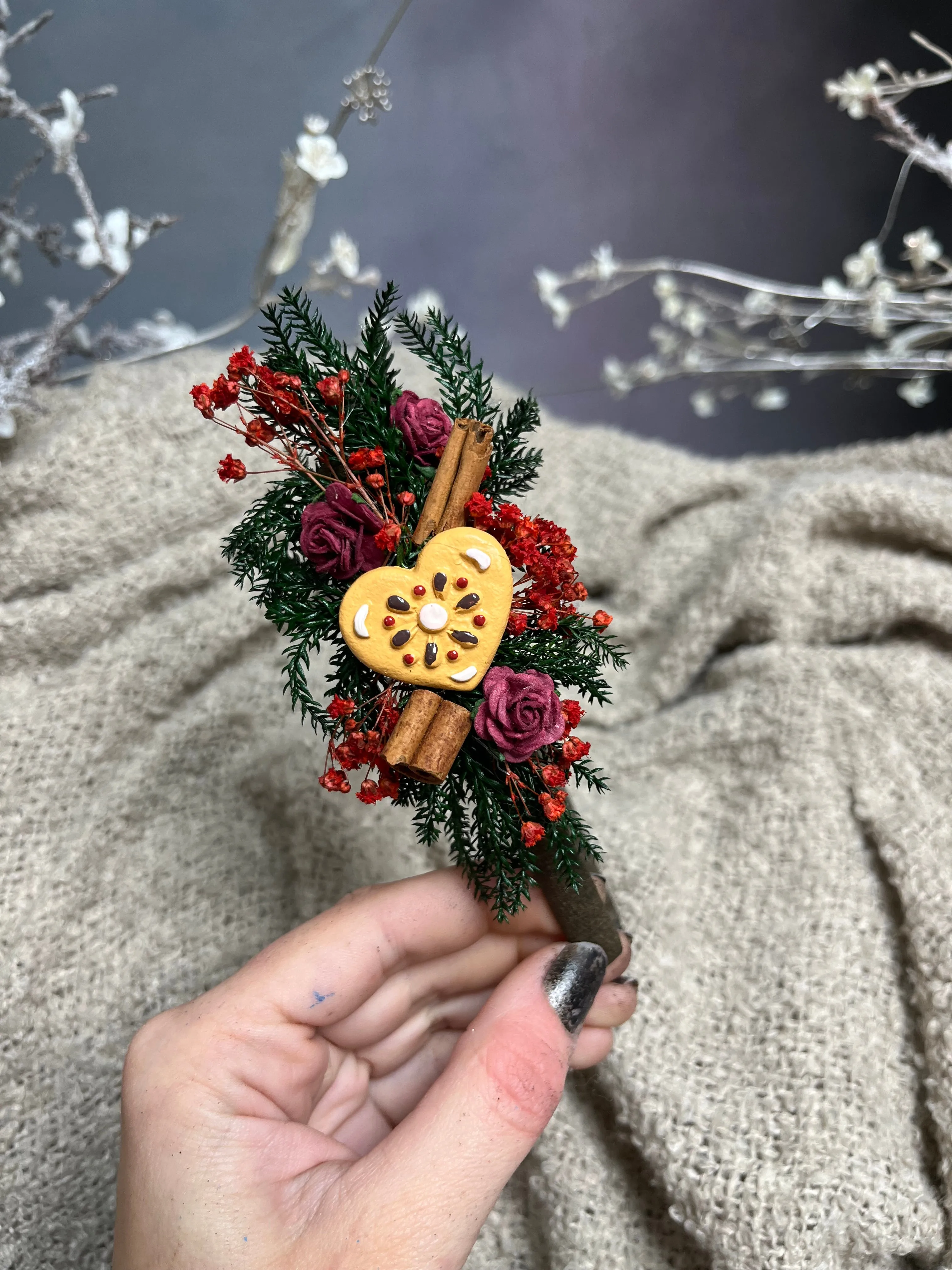 Blue/Red/Purple gingerbread Christmas headband