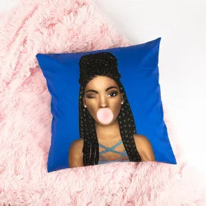 Braids Brown Sugar Girl Throw Pillow Cover