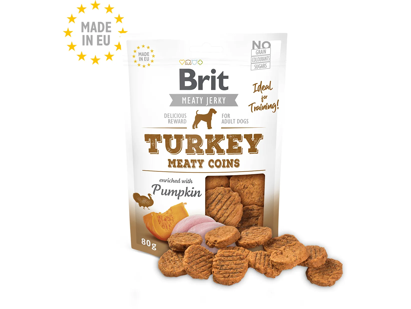 Brit Jerky-Turkey Meaty Coins 80g