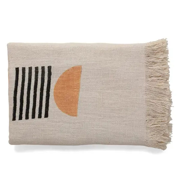 Celestial Throw Blanket - Black & Gold Earth