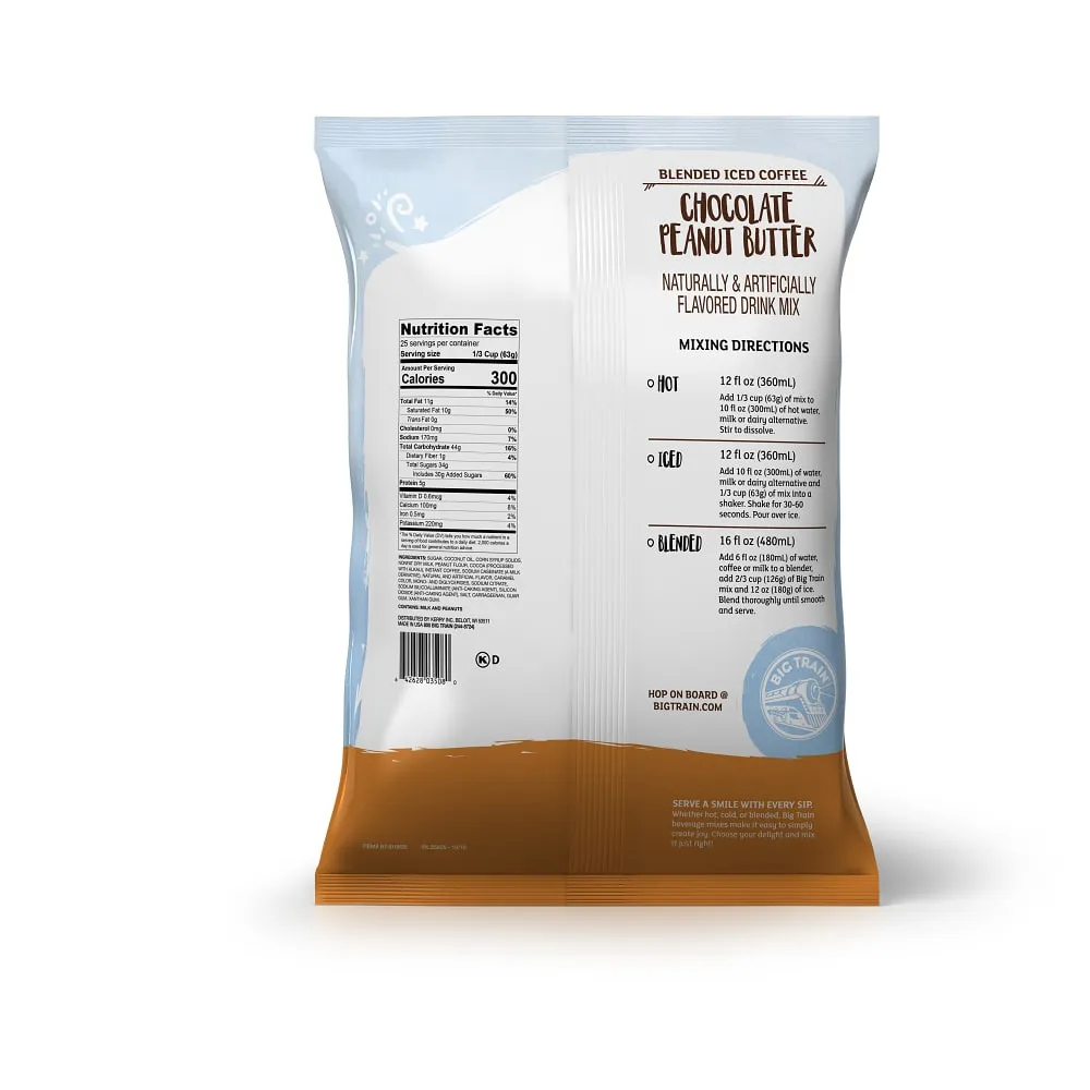 Chocolate Peanut Butter Blended Ice Coffee Beverage Mix - 5 x 3.5lb Bags