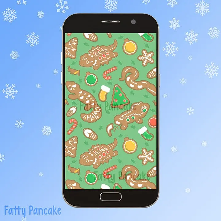 Christmas Cookie Reptiles Mobile Wallpaper