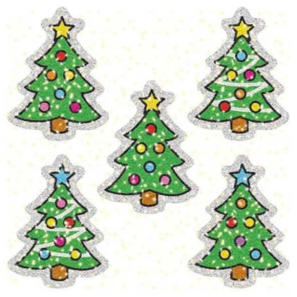 Christmas Trees Dazzle Stickers