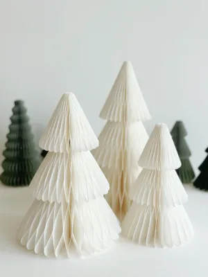 Cream Serenity Magnetic Paper Trees (set of 3)