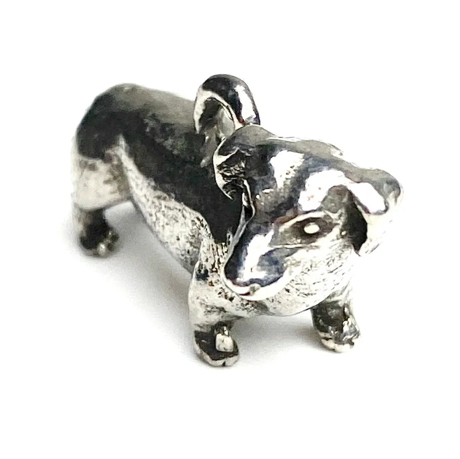 Dachsund Pewter Dog Charm/Pendant 1" from Green Girl Studios 25mm   #G532