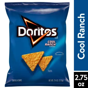 Doritos Tortilla Chips Cool Ranch Flavored Snack Chips, 2.75 oz Bag