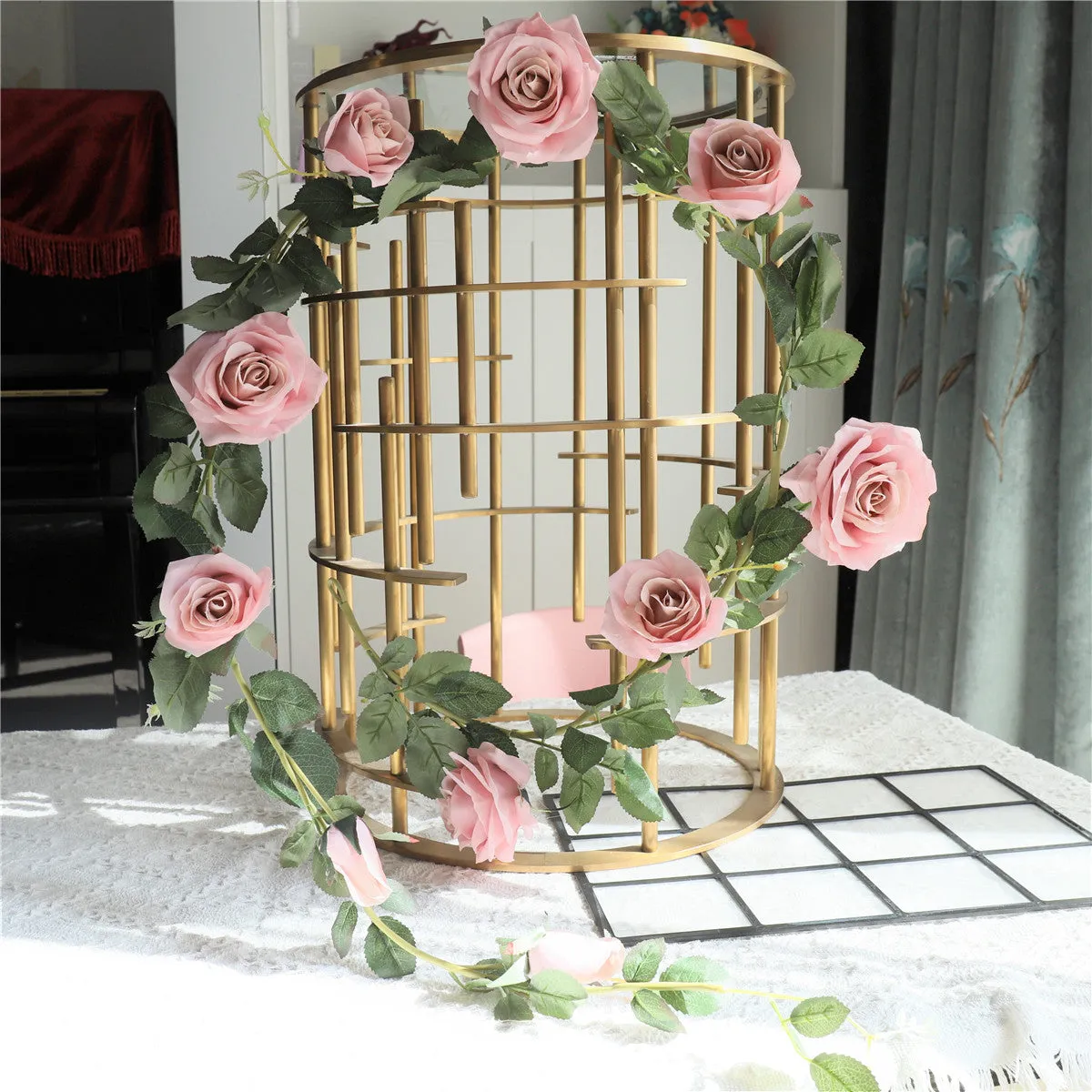 Dusty Rose Wedding Decor Fake Hanging Flower Vine