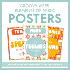 Elements of Music Posters | Groovy Vibes Music Room Decor