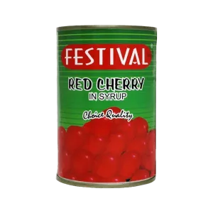 FESTIVAL RED CHERRY IN SYRUP TIN 400GM