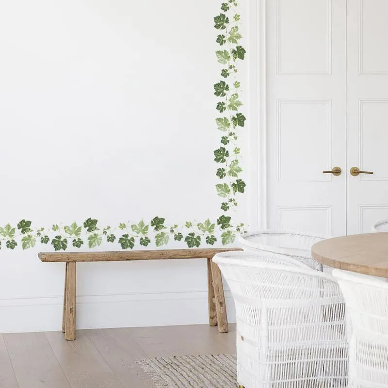 Gourd Leaf Vine Peel and Stick Wall Decals