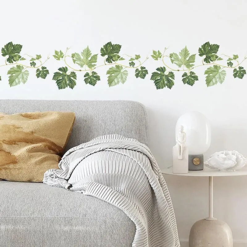 Gourd Leaf Vine Peel and Stick Wall Decals