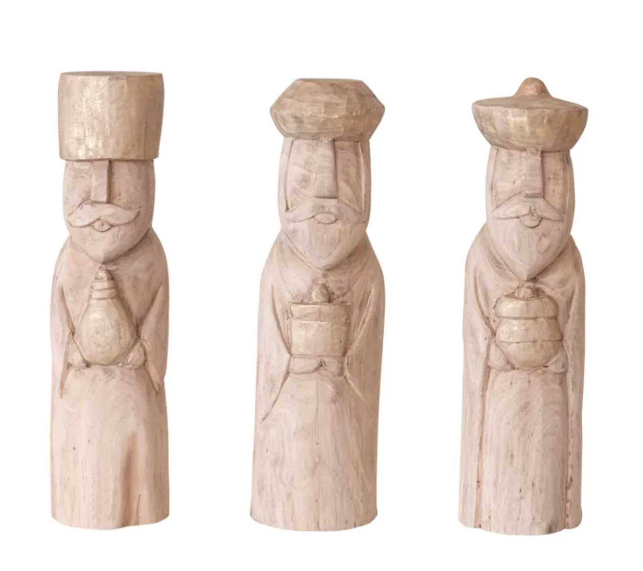 Hand Carved Wood Wise Men