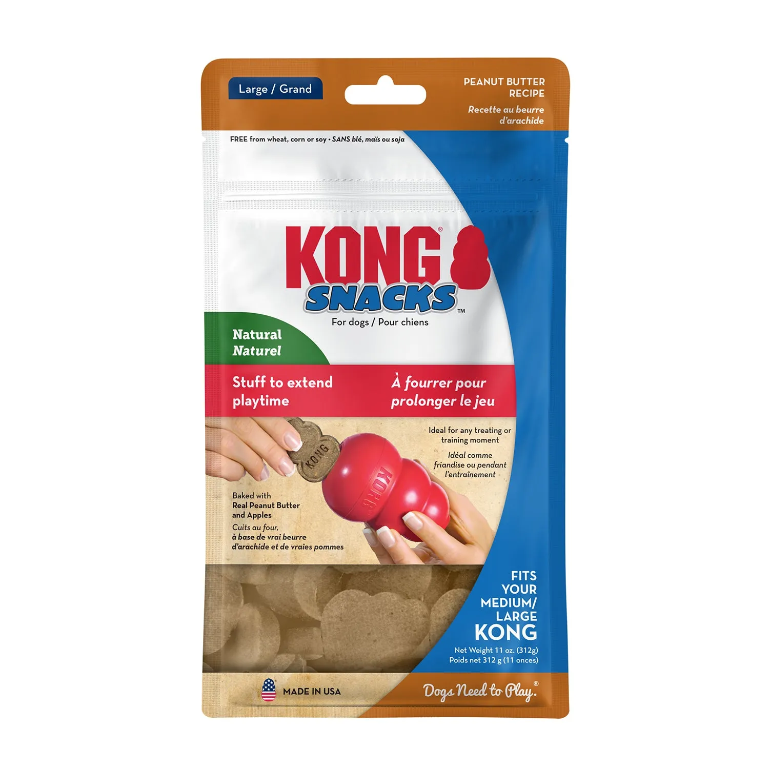 KONG StuffN Snacks Peanut Butter Dog Treat