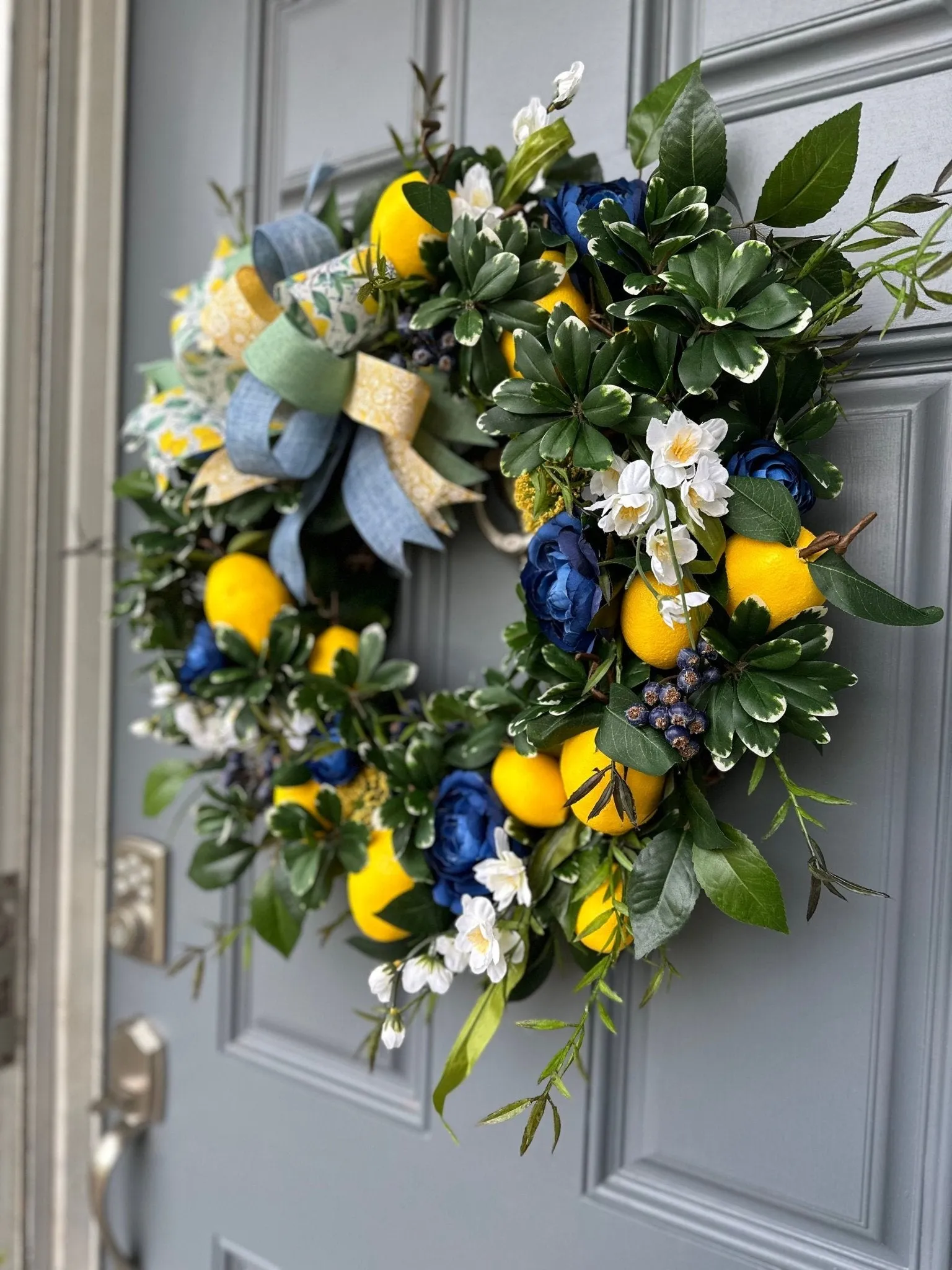 Lemon and Blueberry Summer Wreath