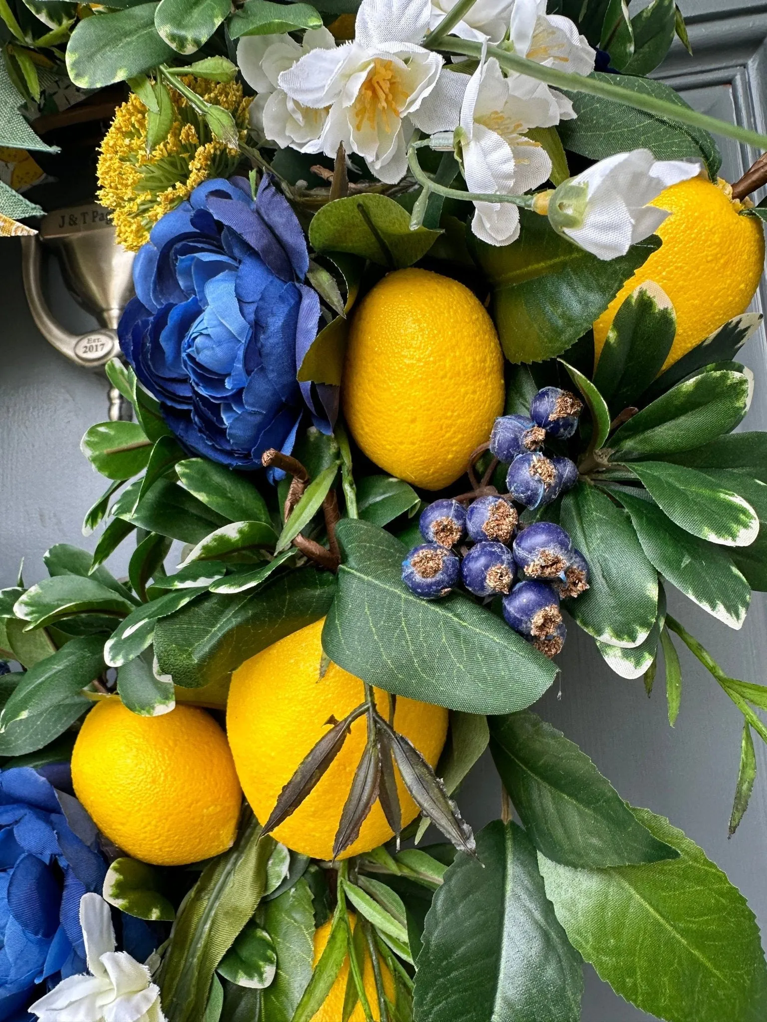 Lemon and Blueberry Summer Wreath