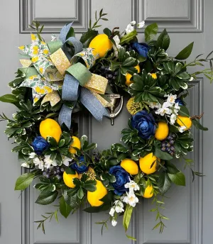 Lemon and Blueberry Summer Wreath