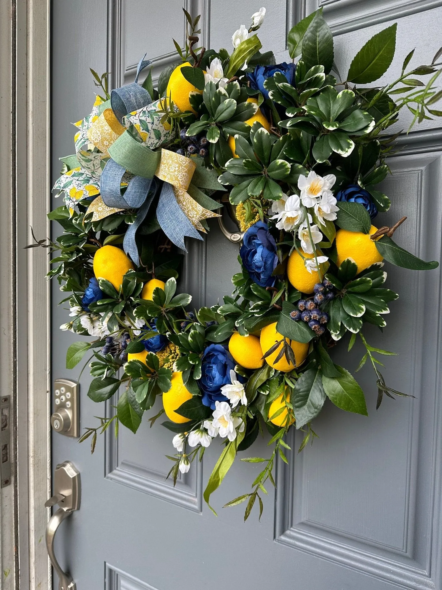 Lemon and Blueberry Summer Wreath