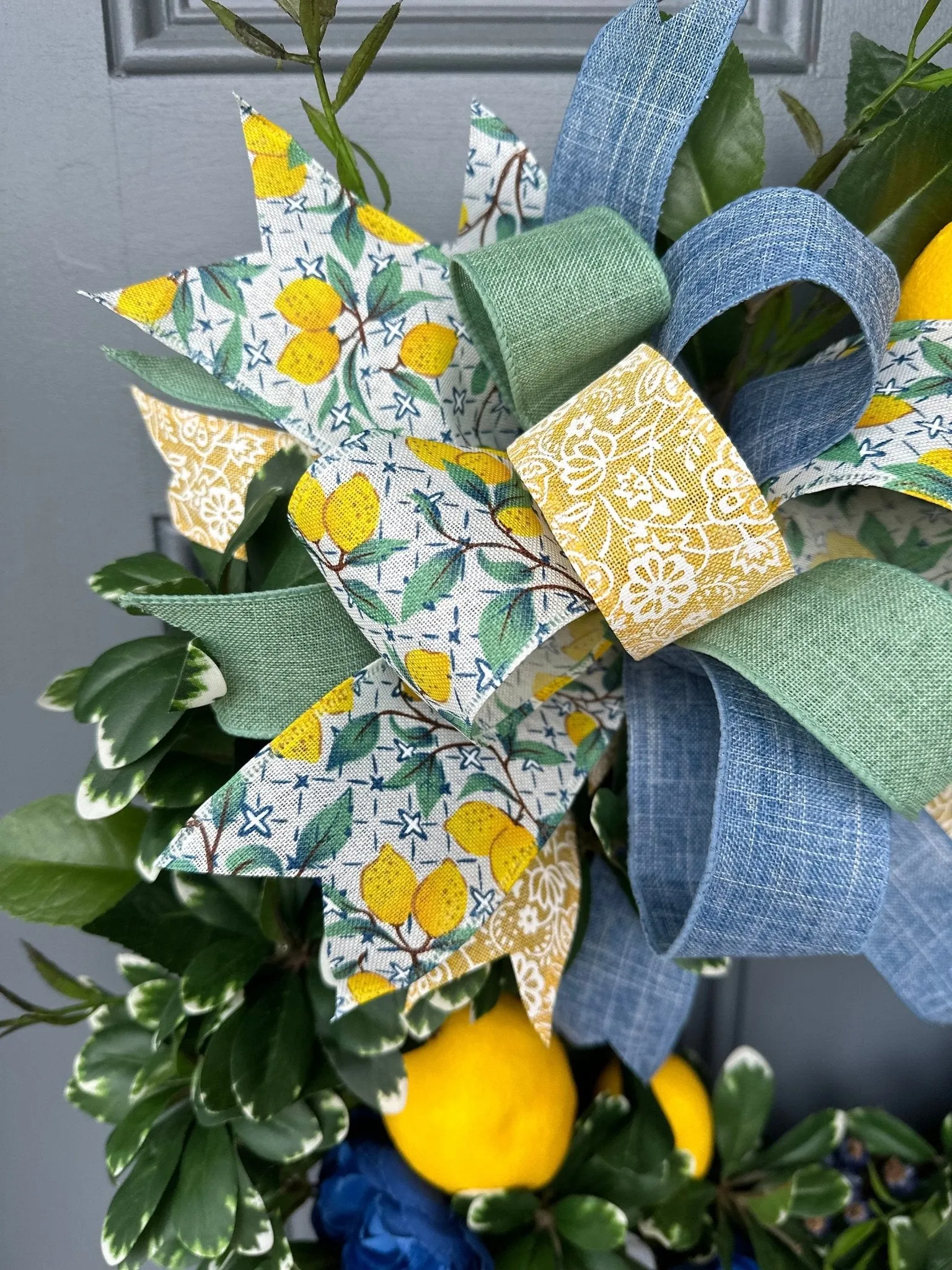 Lemon and Blueberry Summer Wreath