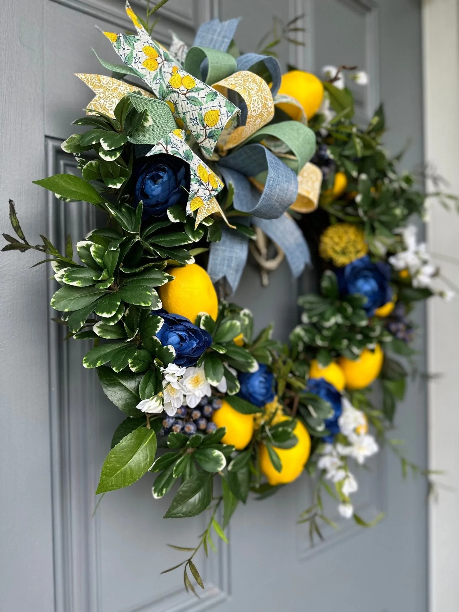 Lemon and Blueberry Summer Wreath