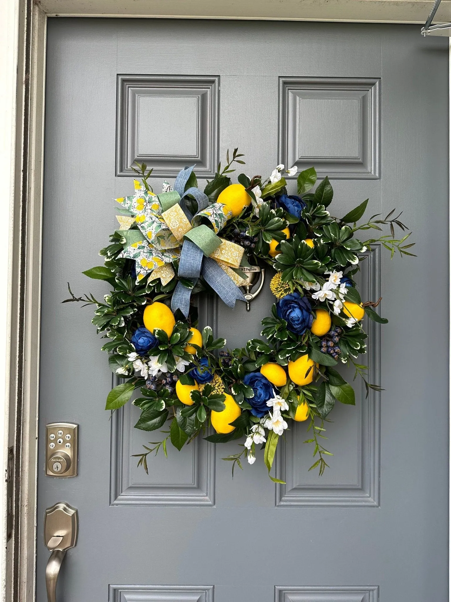 Lemon and Blueberry Summer Wreath