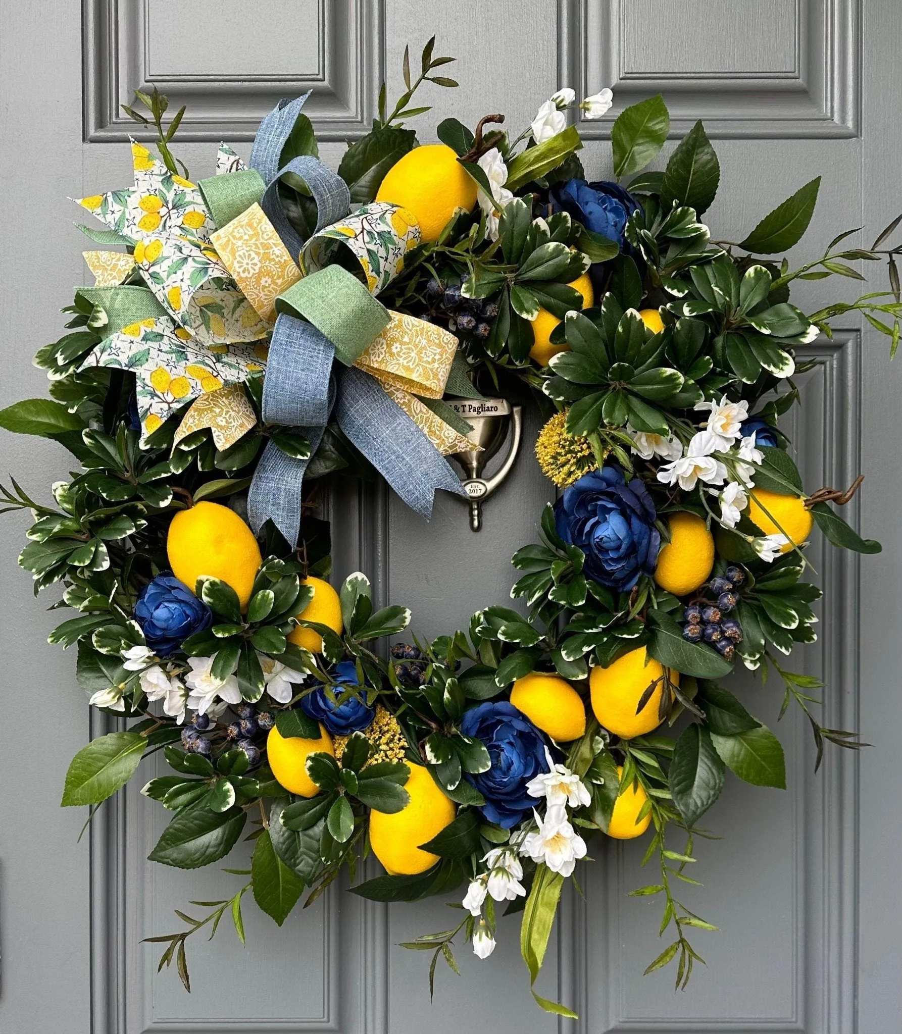 Lemon and Blueberry Summer Wreath