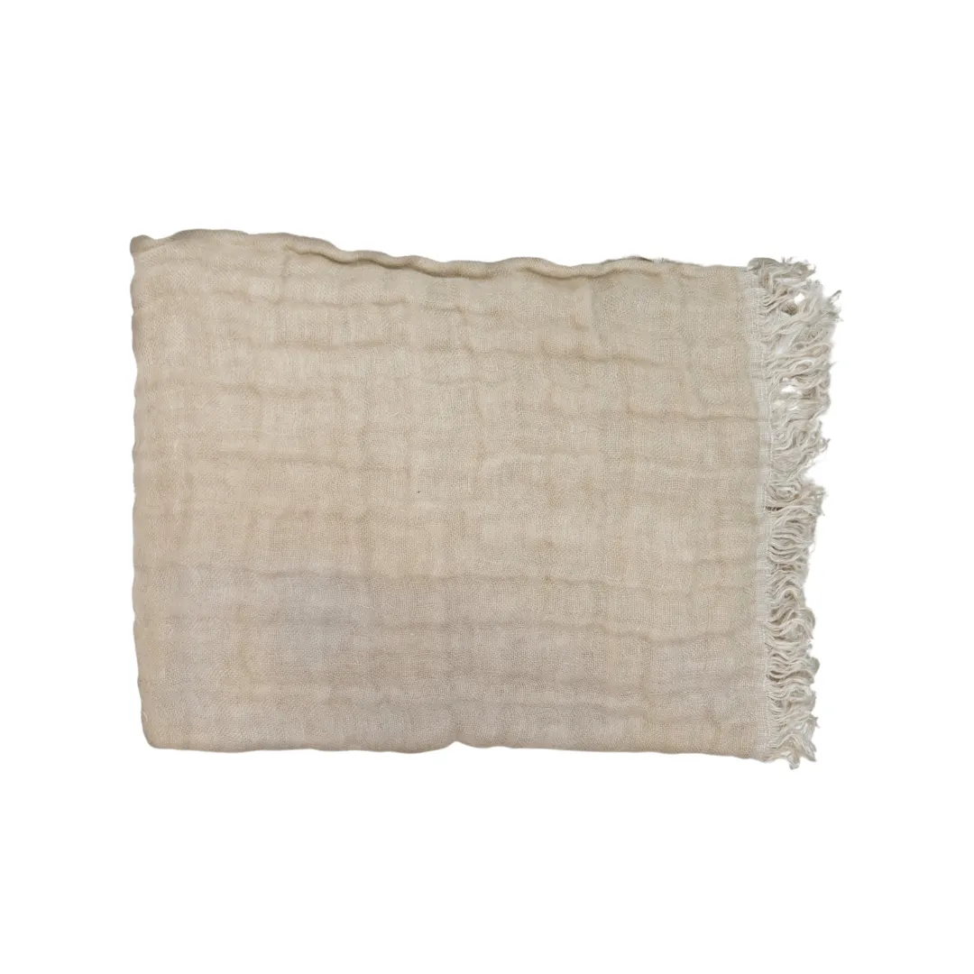 Linen Bedspread | Natural/White | 135x200cm