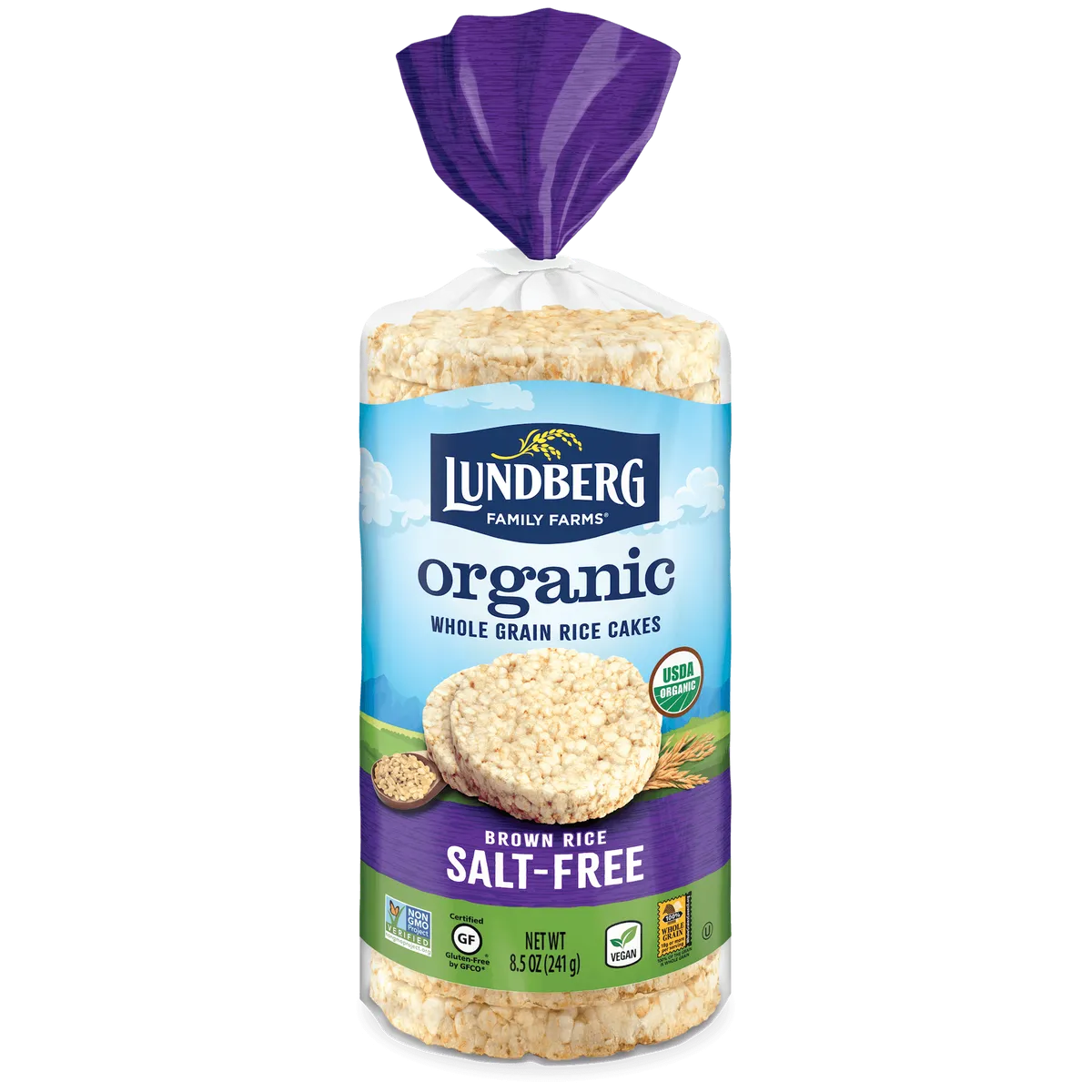 Lundberg Organic Brown Rice Cakes-Unsalted 241g