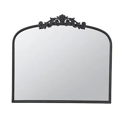 Matte Black Beaded Mirror *in store pickup only