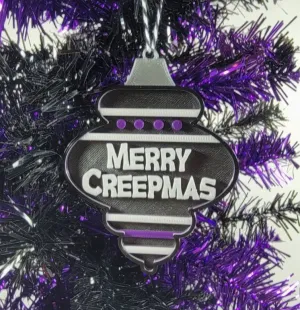 Merry Creepmas 3D Printed Spooky Christmas Ornament