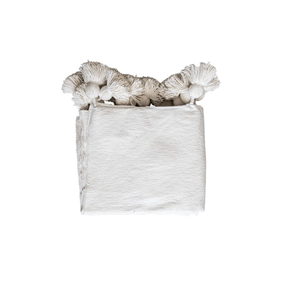 PomPom Blanket | White