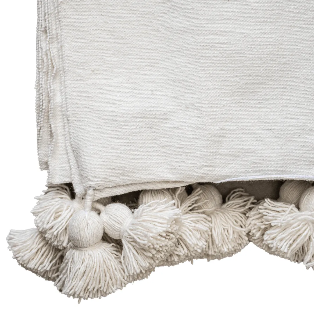 PomPom Blanket | White