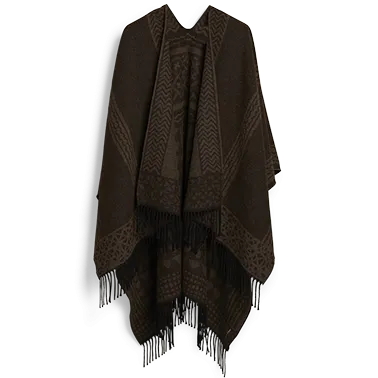 Rambler Llama Poncho - Chestnut