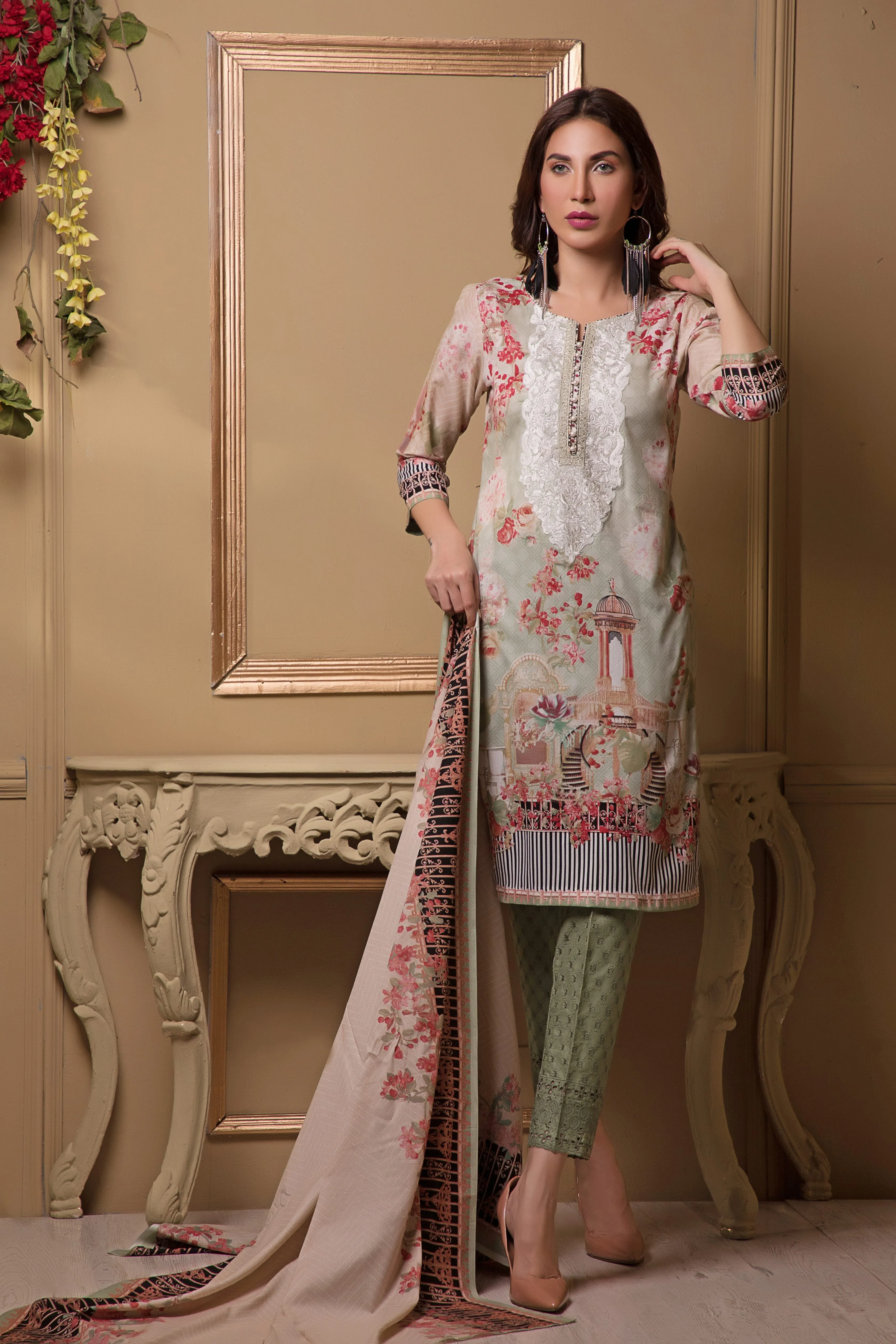 Sahil Designer Festive Lawn Collection 2019 – SLDF-4B