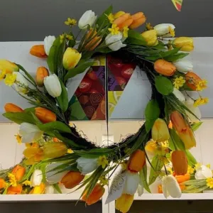 Sincere Easter Tulip Wreath 60cm