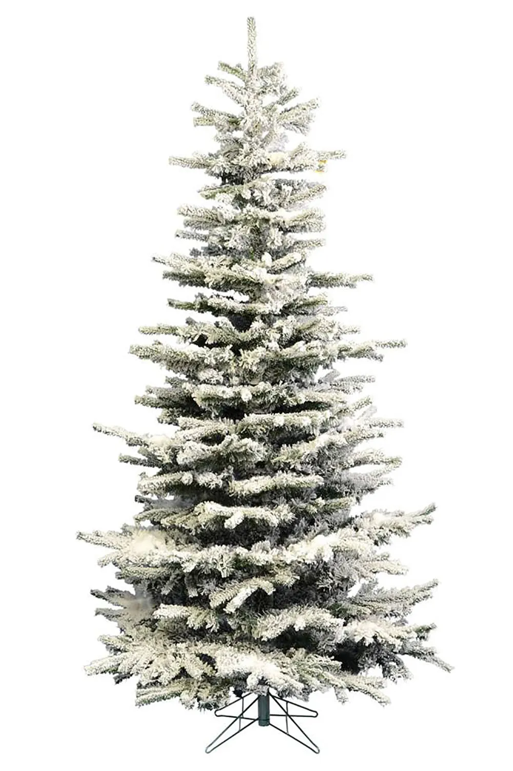 Slim Prelit Snow Flocked Tree