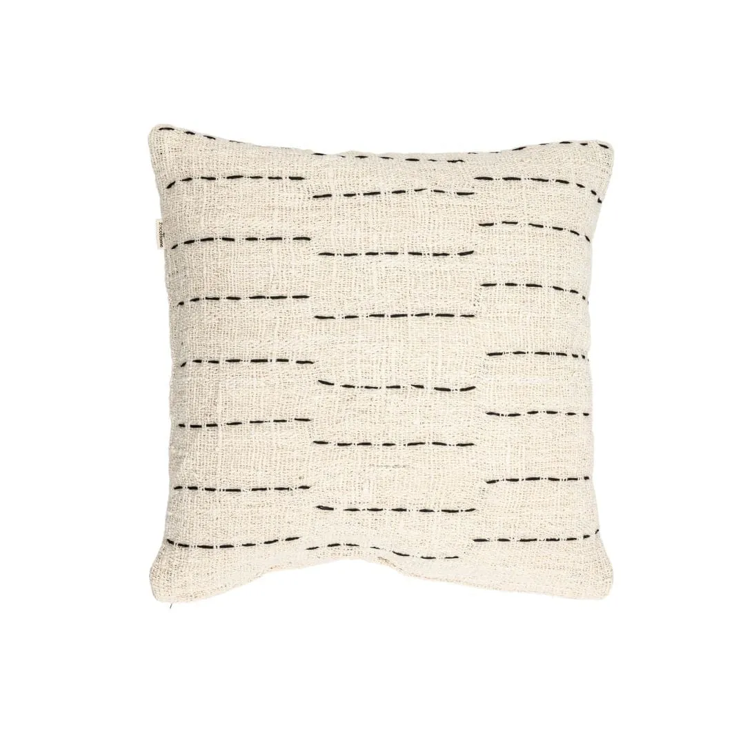 Soraya Cotton Cushion Cover Stripes | Off-White | 50x50cm